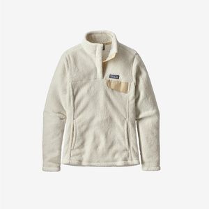 Patagonia White Fleece Pullover jacket. Size L. Great Condition.